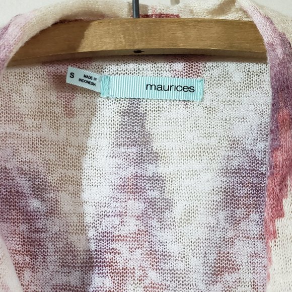 2/$20 MAURICES Lightweight Knit Open Front aztec Cardigan 3/4 sleeve sz Small - Picture 2 of 13
